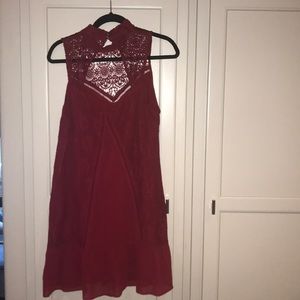 Burgundy Shift Dress